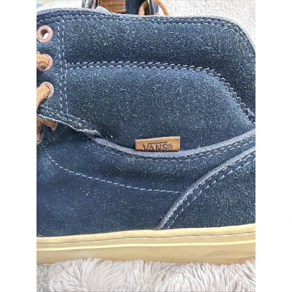 Vans Blue Suede High Top Skate Shoes OTW Collection Men's  11.5 Quilted Interior